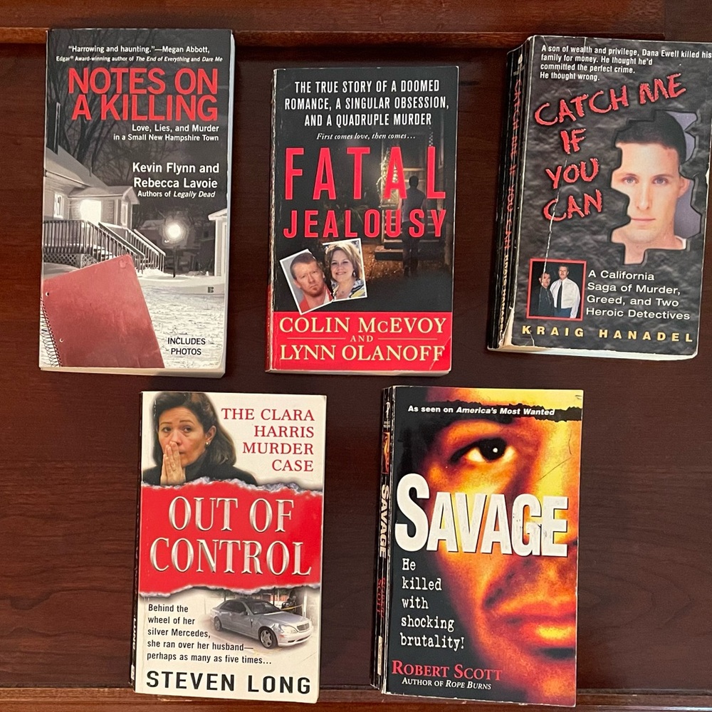 5 paperback books